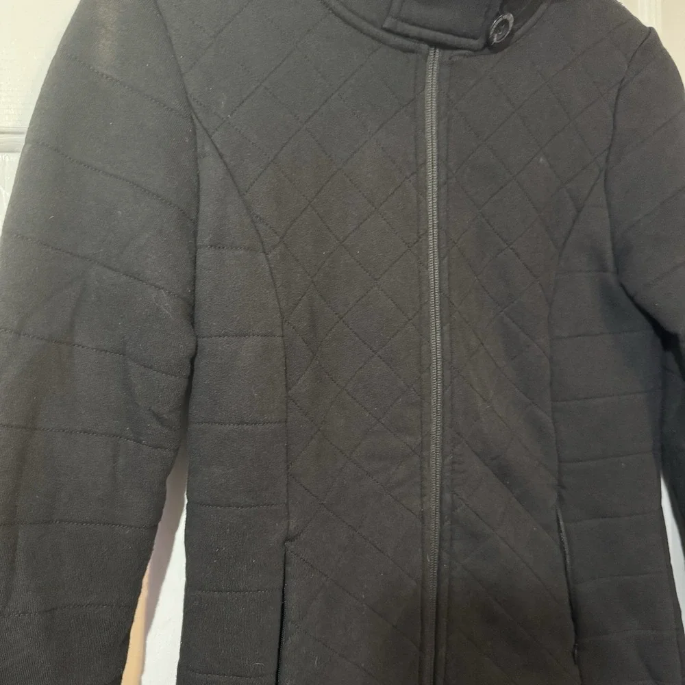 Womens The North Face Carolina Jacket Size Small Quilted‎ Fleece Lined Zip Black